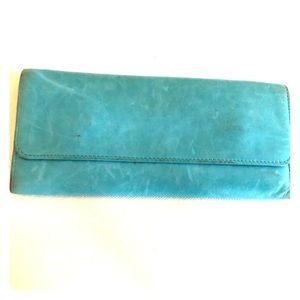 HOBO Butter soft Turquoise leather wallet